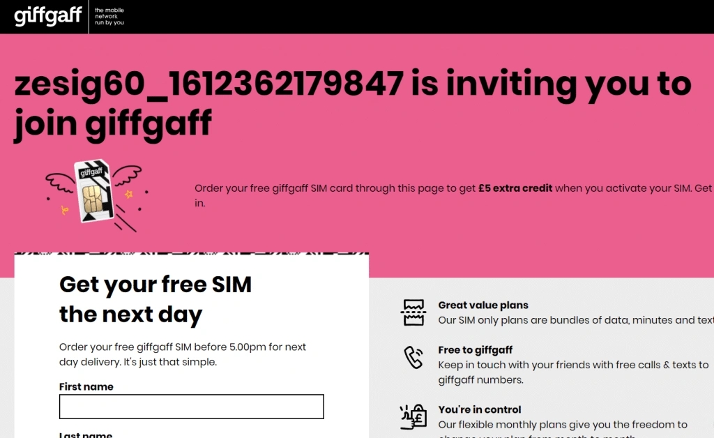 英国手机卡 Giffgaff 申请及启用(激活)教程